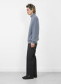 The Signature Drivers Knit from BATONER arrives in Grey Sax at Couverture & The Garbstore
model side