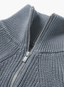 The Signature Drivers Knit from BATONER arrives in Grey Sax at Couverture & The Garbstore neck