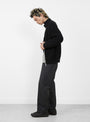 The Signature Drivers Knit from BATONER arrives in Black at Couverture & The Garbstore
model side