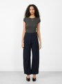 Hawk Trouser Midnight Blue from Soeur at Couverture & The Garbstore
model front 