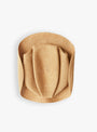 The Boxed Hat Paper Abaca 5.5cm Brim comes in Bronze Gold x Orange Brown from Mature Ha at couverture & The garbstore
top 
