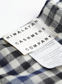 Madder Check Square Scarf Dark Navy and Ivory at Couverture & The Garbstore
label 