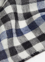 Madder Check Square Scarf Dark Navy and Ivory at Couverture & The Garbstore
detail 