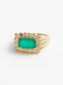 The Robin Ring from Pascale Monvoisin comes in green onyx at Couverture & The Garbstore
front 