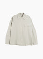 Japanese Crinkle Wray Shirt Stone from YMC at Couverture & The Garbstore
front 