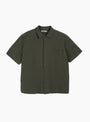Seersucker Malick Shirt Dark Green from YMC at Couverture & The garbstore
front