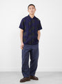 Twisted Seam Trouser Navy from YMC at Couverture & The Garbstore
model front
