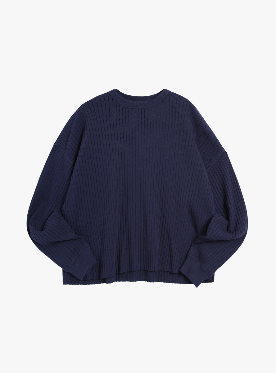 Perforated Studio Sweatshirt Navy by YMC | Couverture & The Garbstore