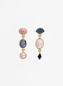 Three Charm Moving Drop Earrings Pink Pearl from Grainne Morton at Couverture & The Garbstore
front 