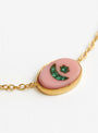 Five Charm Mini Necklace Malachite and Pink from Grainne Morton charm 