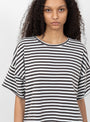 Maglia Frida Striped T-Shirt Acqua at Couverture & The Garbstore
model front detail 