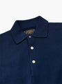 The Knit Polo 12G from Beams Plus in Navy at Couverture & The Garbstore
buttons