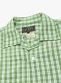 The Open Collar Madras Shirt from Beams Plus in Green at Couverture & The Garbstore
collar