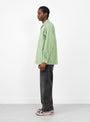 The Open Collar Madras Shirt from Beams Plus in Green at Couverture & The Garbstore
model side