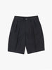 The 2 Pleats Shorts from Beams Plus come in Tropical Wool Navy at Couverture & The Garbstore
front 