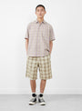 The Short Sleeve Checkered Ombre Shirt in Purple from Gramicci at Couverture & The Garbstore
model front 