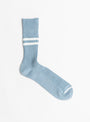 The Organic Hemp Socks come in Morning Blue White from ROTOTO at Couverture & The Garbstore
flat 