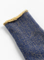 The Reversible Pile Socks Navy and Yellow from ROTOTO at Couverture & The garbstore
front detail 