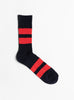 Recycled Cotton Socks Off Navy & Red from ROTOTO at Couverture & The Garbstore
front 