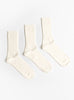 Organic Daily 3 Pack Crew Socks Ivory