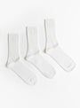 Organic Daily 3 Pack Crew Socks White from ROTOTO at Couverture & The garbstore
set