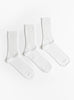 Organic Daily 3 Pack Crew Socks White from ROTOTO at Couverture & The garbstore
set