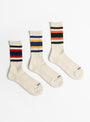 The 3 Pack Everyday Socks from ROTOTO come in Green, Blue & Navy at Couverture & The Garbstore
front