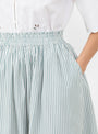 The Dagny Skirt comes in White and Aqua Stripe from Skall Studio
model detail
