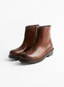 The Lerato Leather Boots come in Vintage Brown from Séfr at Couverture & The Garbstore
front 
