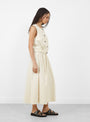 The Veston Sleeveless Top comes in Wheat from Girls of Dust at Couverture & The Garbstore
model side