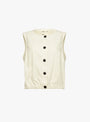 The Veston Sleeveless Top comes in Wheat from Girls of Dust at Couverture & The Garbstore
front 