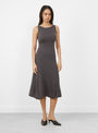 The No 468 Gabrielle Knit Dress comes in Mud from Extreme Cashmere at Couverture & The Garbstore
model front 