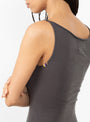 The No 468 Gabrielle Knit Dress comes in Mud from Extreme Cashmere at Couverture & The Garbstore
model detail