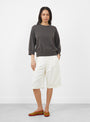 The No 398 Jewel Jumper comes in Mud from Extreme Cashmere at Couverture & The Garbstore
model front 