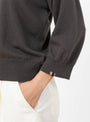 The No 398 Jewel Jumper comes in Mud from Extreme Cashmere at Couverture & The Garbstore
model detail
