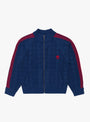 The Knitted Training Jacket comes in Blue from Rice Nine Ten at Couverture & The Garbstore
front 