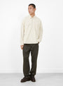 The Aertex Half Zip Shirt from Wythe comes in Unbleached at Couverture & The Garbstore
model front