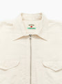 The Aertex Half Zip Shirt from Wythe comes in Unbleached at Couverture & The Garbstore
collar 