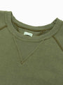 Vintage Double V Sweatshirt Olive from A.PRESSE at Couverture & The Garbstore collar 