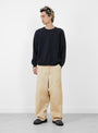 Vintage Double V Sweatshirt Black from A.PRESSE at Covuerture & The Garbstore
model front 