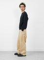 Vintage Double V Sweatshirt Black from A.PRESSE at Covuerture & The Garbstore
model side