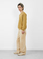 Vintage Double V Sweatshirt Gold from A.PRESSE at Couverture & The Garbstore 
model side