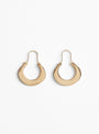 The Flat Wide Gold Plated Brass Hoops from Helena Rohner at Couverture & The Garbstore
front 