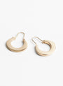 The Flat Wide Gold Plated Brass Hoops from Helena Rohner at Couverture & The Garbstore
detail 2 