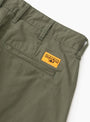 The Twill Part Timer Pants come in Olive from Service Works at Couverture & The Garbstore
detail