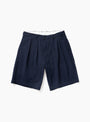 The Seersucker Part Timer Shorts come in Dark Navy from Service Works at Couverture & The Garbstore
front 