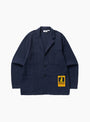 The Seersucker Server Suit Jacket comes in Dark Navy from Service Works at Couverture & The Garbstore
front 