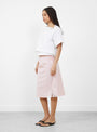 The Houna Skirt comes in Pale Pink from Soeur at Couverture & The garbstore
model side