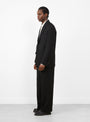 Rayon and Linen Twill Single Breasted Blazer Black from Ssstein at Couverture & The Garbstore 
model side