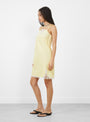 The Hillary Dress comes in Pale Yellow from Soeur at Couverture & The Garbstore
model side
